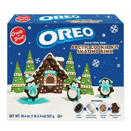 Create a Treat, Build Your Own, OREO Arctic Skating Rink Cookie Decorating Kit, 18.4 oz