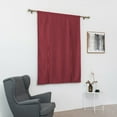 thumbnail image 4 of MAWCLOS Short Blackout Curtain Solid Color Half Window Curtains Rod Pocket Light Blocking Kitchen Valance Ruched Decorative Thermal Insulated Soft Panels Wine Red 23.62 x 55.12", 4 of 9