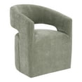 thumbnail image 4 of Furniture of America Arize Modern Fabric Barel Back Accent Chair with Casters, Green, 4 of 13