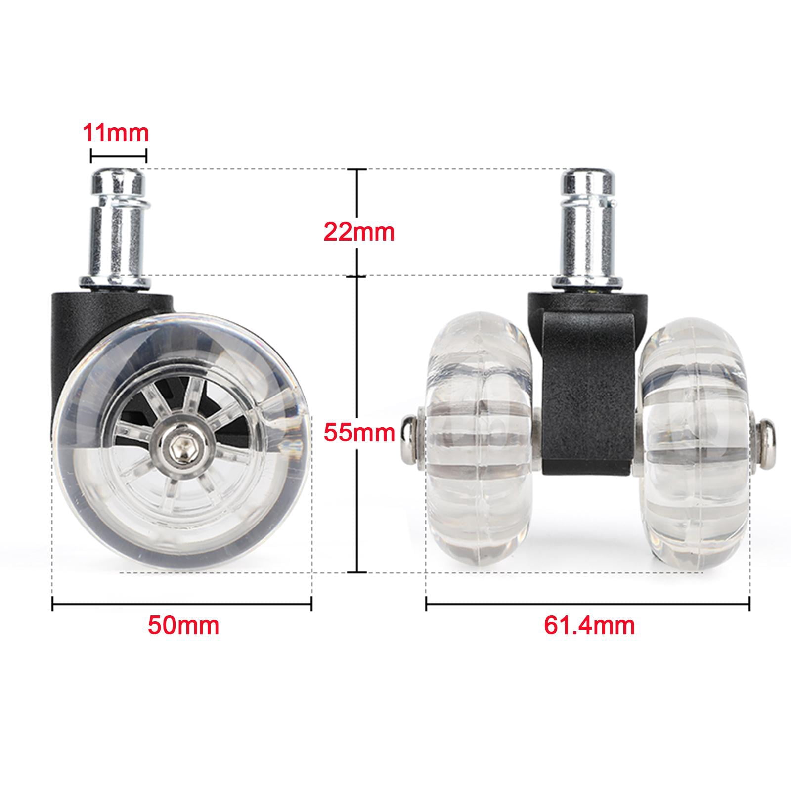Heavy Duty Office Chair Caster Wheels Set of 5 Roller Wheel for Floor Protecting