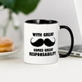 thumbnail image 3 of CafePress - Great Moustache, Great Responsability - 11 oz Ceramic Mug - Novelty Coffee Tea Cup, 3 of 4