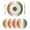 White Sage Green, variant on Red Light Blue Ombre Round 15 Inch Placemats Set of 6, Abstract Modern Art Aesthetics HeatResistant Non Slip Place Mats for Dining Table, Wipeable Braided Kitchen Table Mats for Housewarming