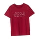 thumbnail image 5 of Camiseta para mujer verano clásico cuello redondo camisa para vacaciones desplazamientos vacaciones S, 5 of 7