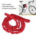 thumbnail image 4 of Barra de remolque para bicicleta, de nailon, diseño elástico, longitud natural, 2,7 m, cuerda de remolque portátil para bicicleta para correr y caminar, color rojo, 4 of 8