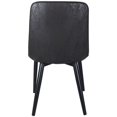 thumbnail image 5 of CRO Decor Retro Faux Leather Upholstered Dining Side Chair in Black (Set of 2), 5 of 6