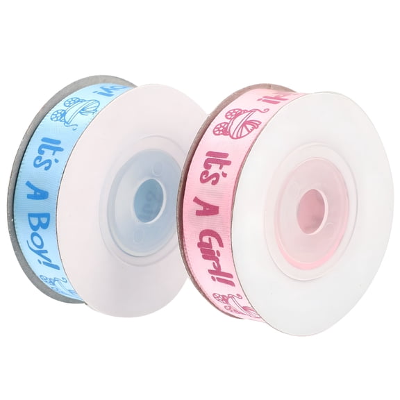 AUQ Ribbon Baby Bow Its A Shower Gift Diy Hair Ribbons Wrapping Boy Satin Decoration Girl Crafts Fabric Ornaments Bowknot