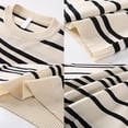 thumbnail image 3 of Maean Mens Short Sleeve Sweaters Ribbed Knit Basic Casual Fashion Crewneck Striped Summer Clothes, 3 of 6