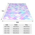 thumbnail image 3 of Fotbe Rainbow Scales Manta de Franela Acolchonada con Estampado, Súper Suave y Esponjosa, Extra Grande para Sofá, Cama, Uso Todo el Año-50"x40", 3 of 7