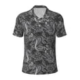 thumbnail image 2 of Daiia Snake Pattern Men’s Polo Shirts,Solid Deck Shirt,Classic Fit, Breathable Cotton Polo for Casual and Sport Wear-, 2 of 7