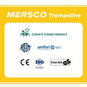 Mersco 12FT/14FT Kids Trampoline, ASTM Certified Heavy Duty Outdoor Trampoline with Safety Enclosure Net and Ladder for Backyard Family Fun, Pumpkin Trampoline SPACE