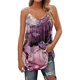 thumbnail image 1 of Workout Tank Tops Mujer Camiseta de manga corta con cremallera de algodón de imitación estampada para mujeres europeas y de verano, Top informal con cuello en V (Purple, S), 1 of 4
