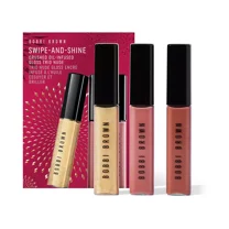 Bobbi Brown, Set, H24 Swipe And Shine Crushed Oil Infused Gloss Trio, Nude, 3pc