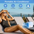 thumbnail image 3 of Portable Air Conditioner Personal Air Cooler with 3-Speeds Mini Air Conditioner with LED Light Desktop Cooling Fan with Handle Suitable for Room Office, 3 of 7
