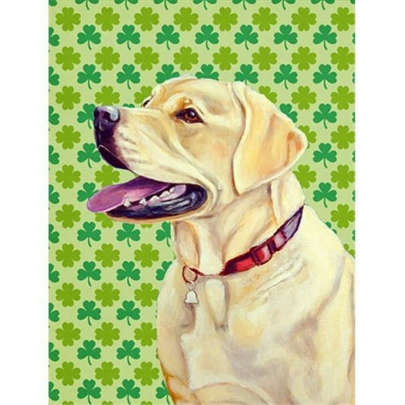 Carolines Treasures LH9203GF Labrador St. Patricks Day Shamrock Portrait Flag - Garden Size