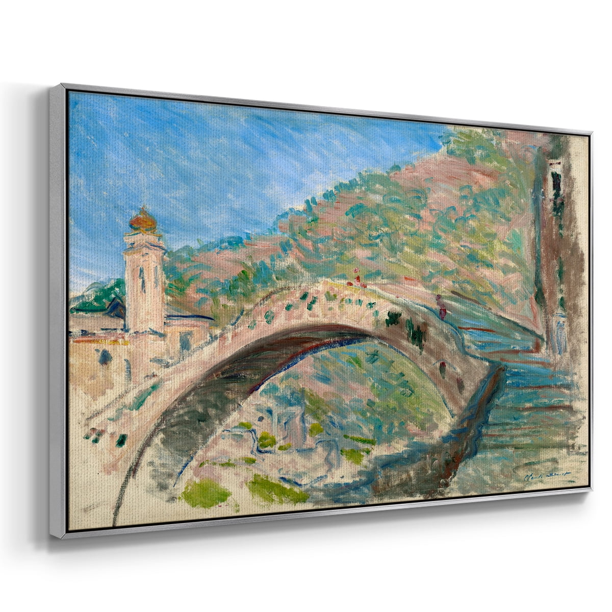 Vintage Landscape-CLIV By Wexford Home Framed in Silver Wood Gallery Wrapped Canvas 25 in. x 37 in.