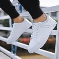 thumbnail image 4 of Zapatillas de deporte para Hombre, zapatos planos blancos de lujo para primavera y otoño, calzado deportivo informal para exteriores, calzado ligero para caminar, Tenis para Hombres 2024, 4 of 4