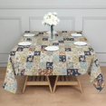 thumbnail image 3 of Pioneer Flower Floral Print Pattern Square Tablecloth, Waterproof Wipeable Spillproof Washable Table Cover for Home Kitchen Party Decor, 42"x42", 3 of 6