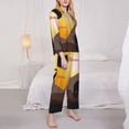 thumbnail image 3 of Lsque Giraffes Of The African Savannah Pattern Long Sleeve Pajama Set for Women - Soft 2-Piece Sleepwear and Loungewear Set with Pockets, Comfy Nightwear-Medium, 3 of 7