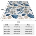 thumbnail image 3 of Coastal Ocean Beach Blanket Gifts for Girls Boys Kids Adults Soft Warm Lightweight Cozy Nautical Coral Seashells Throw Blankets for Bed Sofa Living Room Couch Home Decor 80"x60", 3 of 6