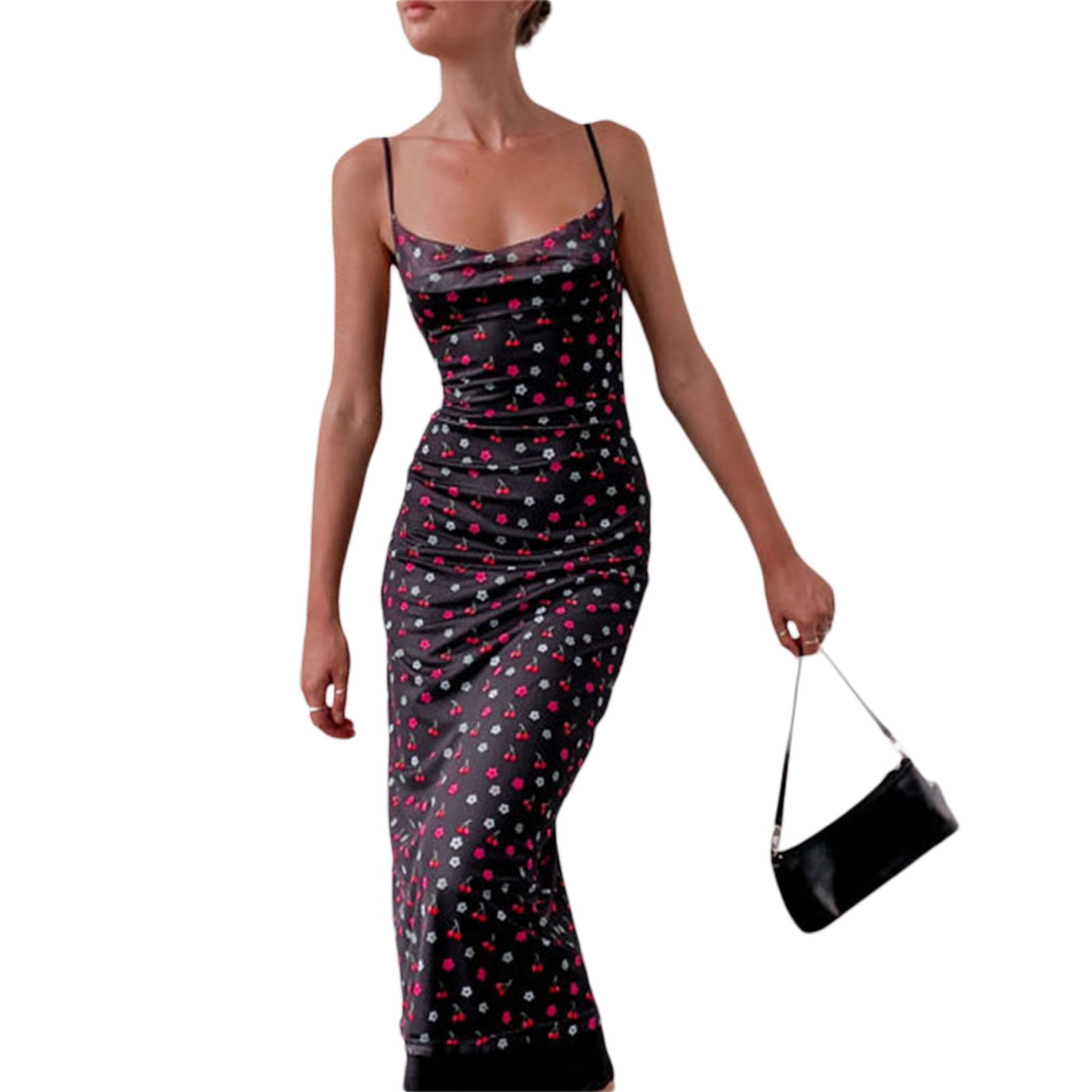 Women's Bodycon Midi Dress Sleeveless 