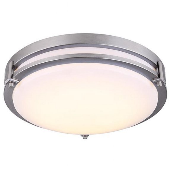 Canarm Gilda LED Flush Mount Ceiling Light - Dimmable, Brushed Nickel, Indoor, Round