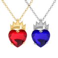 thumbnail image 1 of Collar con colgante de corona de princesa y birrete de graduación con piedra natal en forma de corazón para niñas y mujeres, regalos de joyería para fiestas de cumpleaños para hijas, 1 of 5