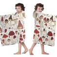 thumbnail image 4 of Red Mushroom Plant White Pattern Hooded Bath Towel，50"x30" for Ages 3 To 12 Kids, Quick Dry Lightweight Soft Microfiber Hood Beach Towel Cover Up for Kids, 4 of 7