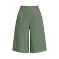 thumbnail image 5 of RongHuan Shorts for Women High Waisted Wide Leg Summer Casual Beach Vacation Bermuda Short Pants with Pockets, 5 of 5