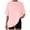 Pink1, variant on Lmnyox Short Sleeve Basic T Shirt for Women Crew Neck Solid Color Loose Tee Shirts with Pocket Summer Casual Tops