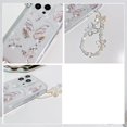 thumbnail image 4 of Compatible with iPhone Case,Luxury Crystal Clear Cute Bling Butterfly Wristband Strap Bracelet Chain Transparent Soft Shockproof Cover Phone Case (White,iPhone 16 Pro Max), 4 of 12