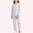 thumbnail image 4 of xaoyunyn Girls 2 Piece Basic Homewear Outfits Casual Solid Color Round Neck Long Sleeve Top and Pant Set 7-15 Years, 4 of 6