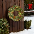 thumbnail image 3 of Christmas Garlands / Wreaths With Lights for Front Door, Material , Durability, Festive Holiday Decoration for Home, Wall, Indoor & Outdoor Use, Create Warm and Welcoming Environment, 1PC, 3 of 7