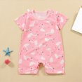 thumbnail image 2 of KPOPLK Romper for Baby Boys Pajama Short Sleeve One Piece Clothes Newborn Boys PJM Bodysuit Size 0-6 Months,Pink, 2 of 4