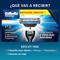 thumbnail image 5 of Kit de Rastrillo Gillette Mach3 + 3 Repuestos con 3 Hojas + Estuche, 5 of 5