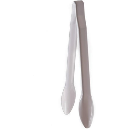 

Set of 6 - Heavy Duty White Serving Tongs - 9 inch - Plastic Disposable Salad Tongs - High Heat Plastic Catering Salads Bakery Buffets BBQ Ice Hot and Cold Foods (9 )