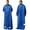 Royal Blue, variant on iiniim Men's Priest Robe with Gold Trim and Cross Front Zip Stand Collar Long Sleeve for Church Worship White L