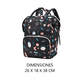 thumbnail image 4 of Pañalera Moderna Mochila Antirrobo Impermeable Gran Capacidad, Figuras Lab.G Negro, 4 of 4