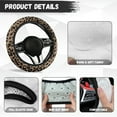 thumbnail image 6 of Yuyamidu Leopard Print Steering Wheel Cover for Women Winter Warm Auto Steering Wheel Pads Accessories for Cars Sedans Flannel Car Steering Wheel Decorations, 6 of 7