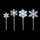 thumbnail image 3 of 4 adornos para cupcakes con forma de copo de nieve, palillos para donuts, decoración para baby shower Azul, 3 of 9