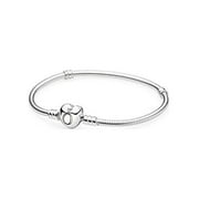 Pandora Moments Silver Bracelet with Heart Clasp