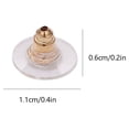 thumbnail image 3 of serony 100pcs Ear Nuts Metal Ear Back Stopper Rubber Earrings Stud Accessories DIY, KC Golden, 3 of 5