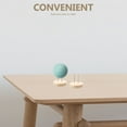 thumbnail image 3 of 2 Pcs Wooden Base Display Stand Wood Base Clay Doll Stand Beige, 3 of 6