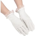 thumbnail image 3 of PIKADINGNIS Women Bridal Wedding Gloves Satin Short Opera Gloves Pearl Wrist Banquet Dress Gloves Fancy Party Floral Gloves, 3 of 6