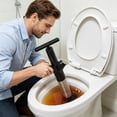 thumbnail image 6 of Powerful Manual Toilet Plunger and Clog Remover, Heavy Duty Stainless Steel Sewer Unblocker with Pressure Gauge for Bathroom, Kitchen, Sink, Floor Drain and Pipes, 6 of 7