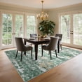 thumbnail image 4 of Garvee 5'x7' Modern Abstract Area Rug Washable Accent Carpet, Non-Slip Low Pile Indoor Mat for Living Room Bedroom Home Office, Green, 4 of 8