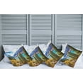 thumbnail image 2 of Ambesonne Landscape Throw Pillow Cover 4 Pack, Canadian Glacial Lake, 24", Aqua Mauve Green, 2 of 7