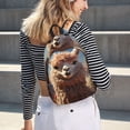 thumbnail image 5 of Lsque Fluffy Alpaca Mountain Meadow Pattern Canvas Daypack, Durable Backpack, High-quality Versatile Backpack,Vintage Compact Backpack-Small, 5 of 6