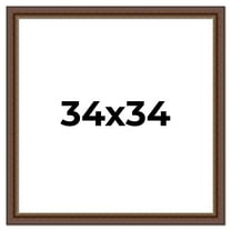 34x34 Copper and Brown Real Wood Picture Frame Width 2 inches | Interior Frame Depth 0.5 inches |