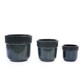 thumbnail image 4 of S-HOME Set of 3 Antique Bronze Ceramic Planters, 15" 12" 9"  Modern Flower Pots for Indoor/Outdoor, 4 of 13