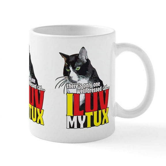 CafePress - I Luv My Tuxedo Cat! Mugs - 11 oz Ceramic Mug - Novelty Coffee Tea Cup